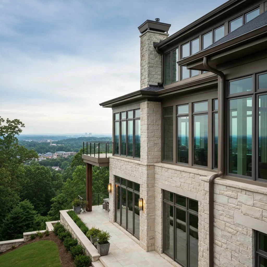 New install on a ridge-top home overlooking the valley